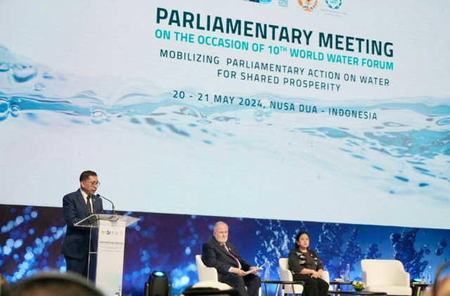 Fadli Zon di sidang Parliamentary Meeting on the Occasion of the 10th World Water Forum di Bali. Foto: Dok. Istimewa