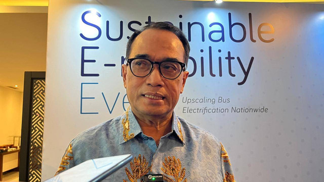 Menteri Perhubungan Budi Karya Sumadi di acara Sutainable E-mobility ITDP, Selasa (21/5/2024). Foto: Fariza Rizky Ananda/kumparan