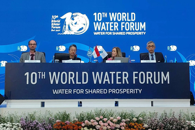 Wakil Sekretaris Jenderal PBB Armida Salsiah Alisjahbana dalam konferensi pers World Water Forum ke-10 di Bali Nusa Dua Convention Center (BNDCC), Selasa (21/5/2024). Foto: Dok. Kemenkominfo