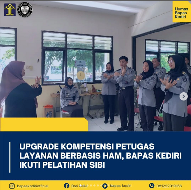 Upgrade Kompetensi Petugas Layanan Berbasis HAM, Bapas Kediri Ikuti Pelatihan SIBI