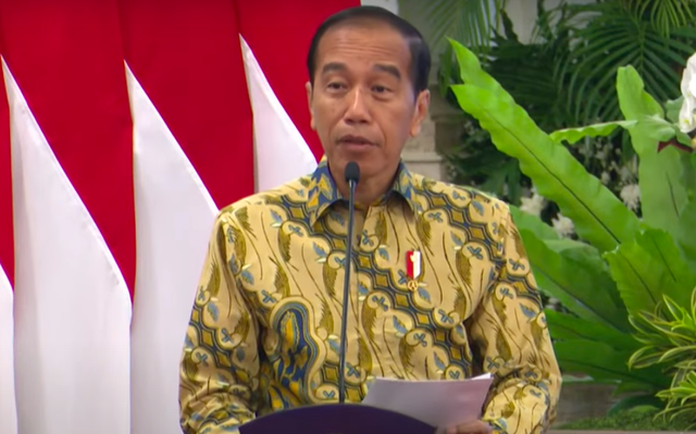 Presiden Jokowi berpidato dalam Pembukaan Rakornas Pengawasan Intern Pemerintah, Istana Negara, 22 Mei 2024 Foto: YouTube/Sekretariat Presiden