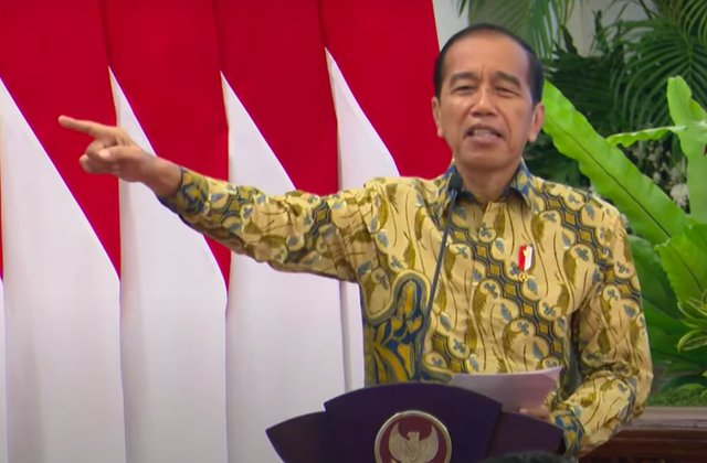 Presiden Jokowi berpidato dalam Pembukaan Rakornas Pengawasan Intern Pemerintah, Istana Negara, 22 Mei 2024 Foto: YouTube/Sekretariat Presiden