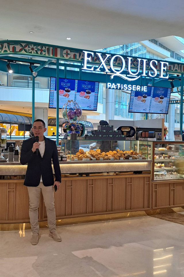 Andrye Setiawan CEO, Exquise Patisserie saat pembukaan toko kue kelimanya di mal PIK Avenue, Jakarta beberapa waktu lalu (18/5/2024). Foto: Dok. Istimewa