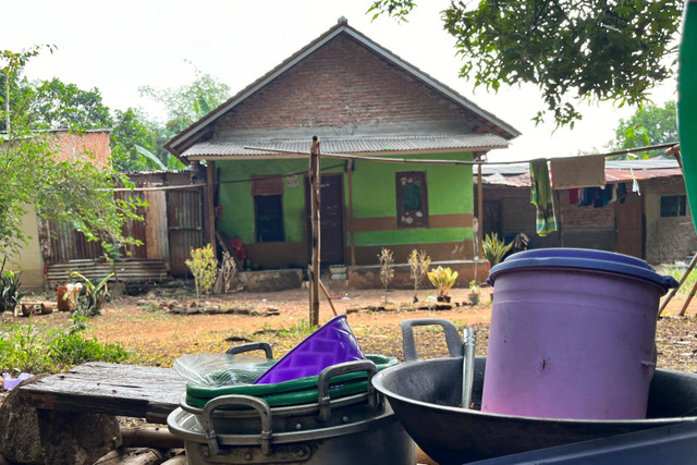 Suasana rumah Pegi Setiawan, otak pembunuhan Vina dan Eki di Desa Kepongpongan, Cirebon, Jawa Barat. Foto: kumparan