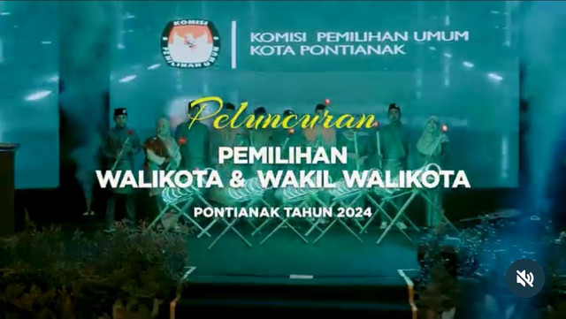 Peluncuran Pemilihan Wali Kota Pontianak. Heboh warganet perbincangkan lagu jingle KPU Kota Pontianak hasil karya AI. Foto: Dok. instagram @kpukotapontianak