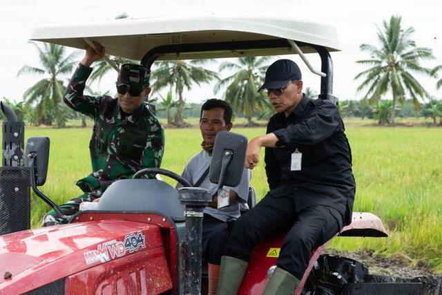 Dirjen PSP Kementan, Ali Jamil saat meninjau Opla di OKI. Foto: Dok. Kementan RI