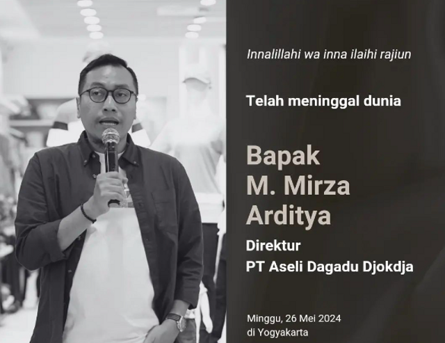 Direktur PT Aseli Dagadu Djokdja, M Mirza Arditya. Foto: tangkapan layar Instagram dagadudjokdja. 