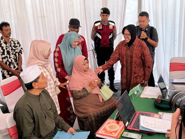 Mensos Risma Hadiri Puncak Acara Hari Lanjut Usia Nasional ke-28 di Kabupaten Aceh Utara, Rabu (29/5). Foto: Tiara Hasna/kumparan