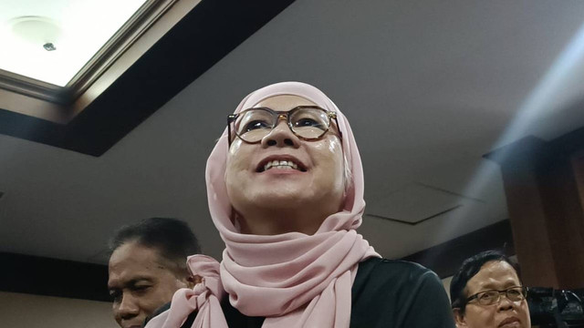 Mantan Dirut Pertamina Galaila Karen Kardinah alias Karen Agustiawan saat hadiri sidang tuntutan di PN Jakarta Pusat, Kamis (30/5). Foto: Hedi/kumparan