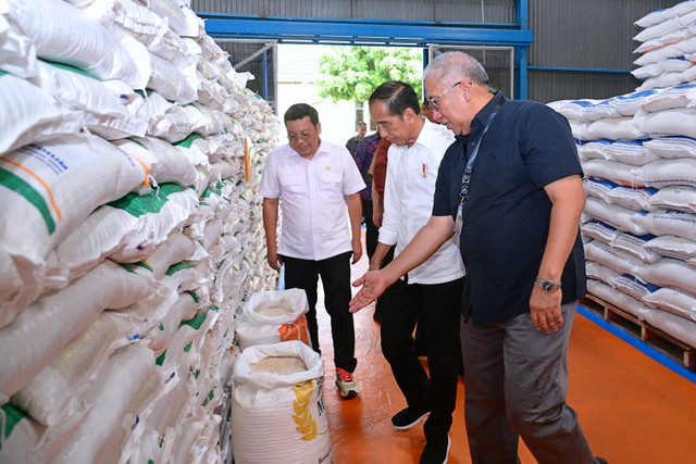 Presiden Jokowi meninjau Gudang Bulog Lubuklinggau, Kamis (30/5/2024). Foto: Muchlis Jr/Biro Pers Sekretariat Presiden