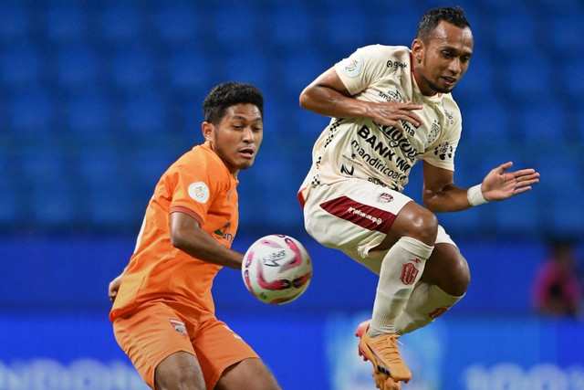 Borneo FC menghadapi Bali United dalam pertandingan leg kedua perebutan tempat ketiga Liga 1 di Stadion Batakan, Balikpapan, Kalimantan Timur, Kamis (30/5/2024). Foto: Instagram/@borneofc.id