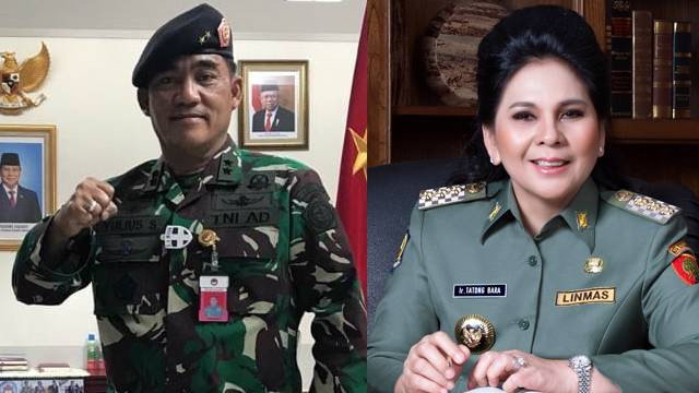 Mayjen TNI (Purn) Yulius Selvanus Lumbaa dan Tatong Bara. (foto: istimewa)