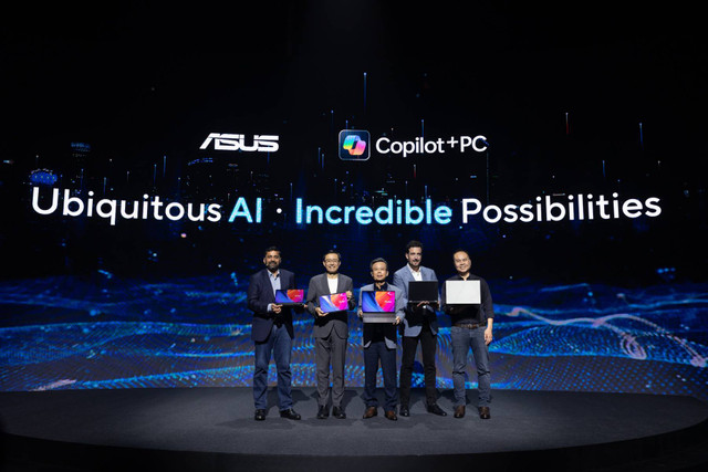 Asus mengumumkan jajaran laptop Copilot Plus PC baru jelang pameran teknologi Computex 2024 di Taiwan. Foto: Dok. Asus