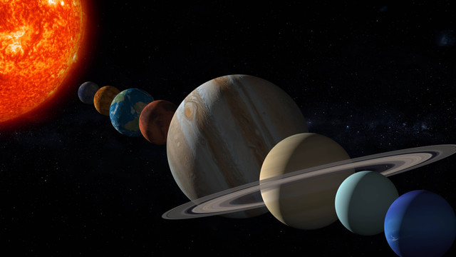 Ilustrasi planet berjajar. Foto: SN VFX/Shutterstock