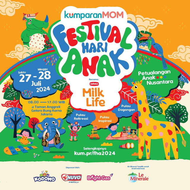 kumparanMOM Festival Hari Anak 2024 siap digelar 27-28 Juli di Taman Anggrek GBK. Foto: Kanya Nayawestri  kumparan