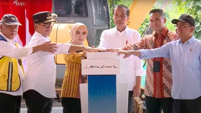 Presiden Joko Widodo menghadiri peresmian Groundbreaking Nusantara Sustainability Hub. Foto: YouTube/Sekretariat Presiden