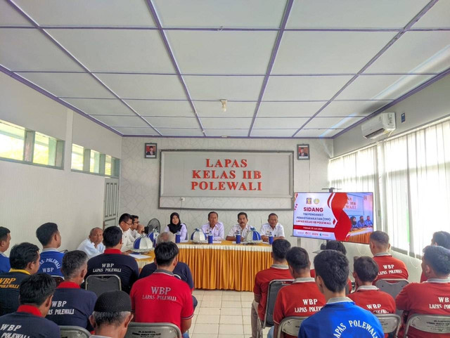 Laskar Merah Putih, WBP Lapas Polewali Siap Patuhi Aturan