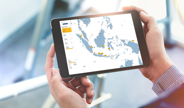 Platform Digital Carbon Tracking dalam memonitoring jejak karbon dari operasional perusahaan Bank Mandiri. Foto: Dok. Bank Mandiri