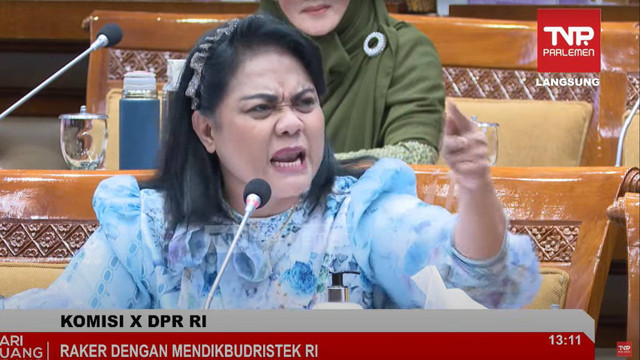 Komisi X DPR RI Raker dengan Kemendikbudristek RI Foto: Dok. Tangkapan Layar Youtube TVR Parlemen