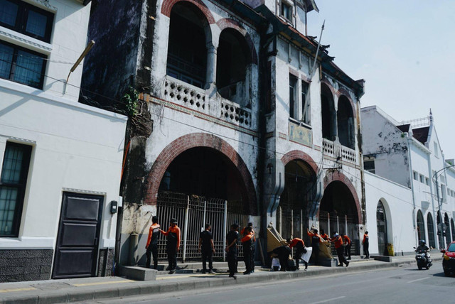 Bangunan cagar budaya di kawasan zona Eropa Kota Lama Surabaya. Foto: Diskominfo Surabaya