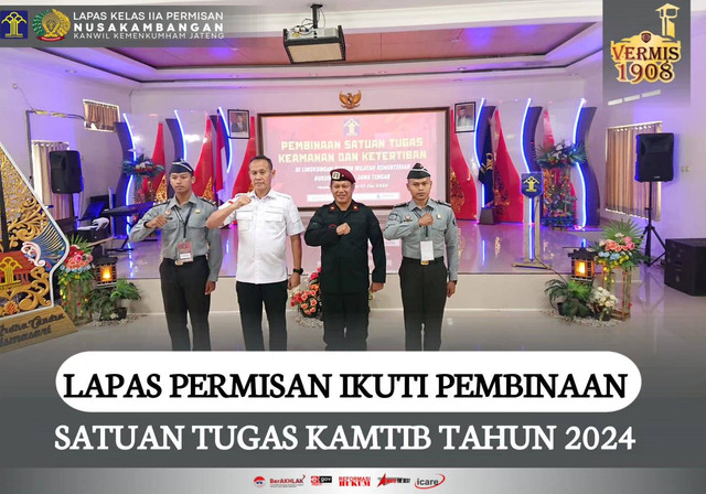 Lapas Permisan Ikuti Pembinaan Satuan Tugas Kamtib Tahun 2024