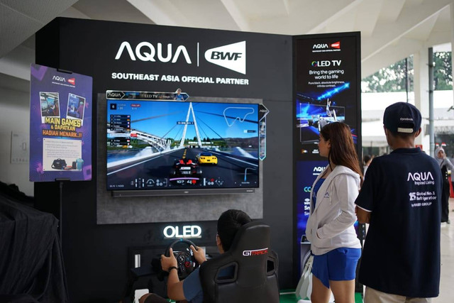 AQUA Elektronik ikut ambil bagian menjadi official sponsor pada Indonesia Open 2024 yang digelar di Istora Senayan, Jakarta, selama 4-9 Juni 2024. Foto: Dok. Aqua