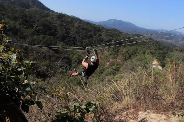 Bogor Treetop Zipline Adventure. Foto hanya ilustrasi, bukan tempat sebenarnya. Sumber: Unsplash/Ty Downs