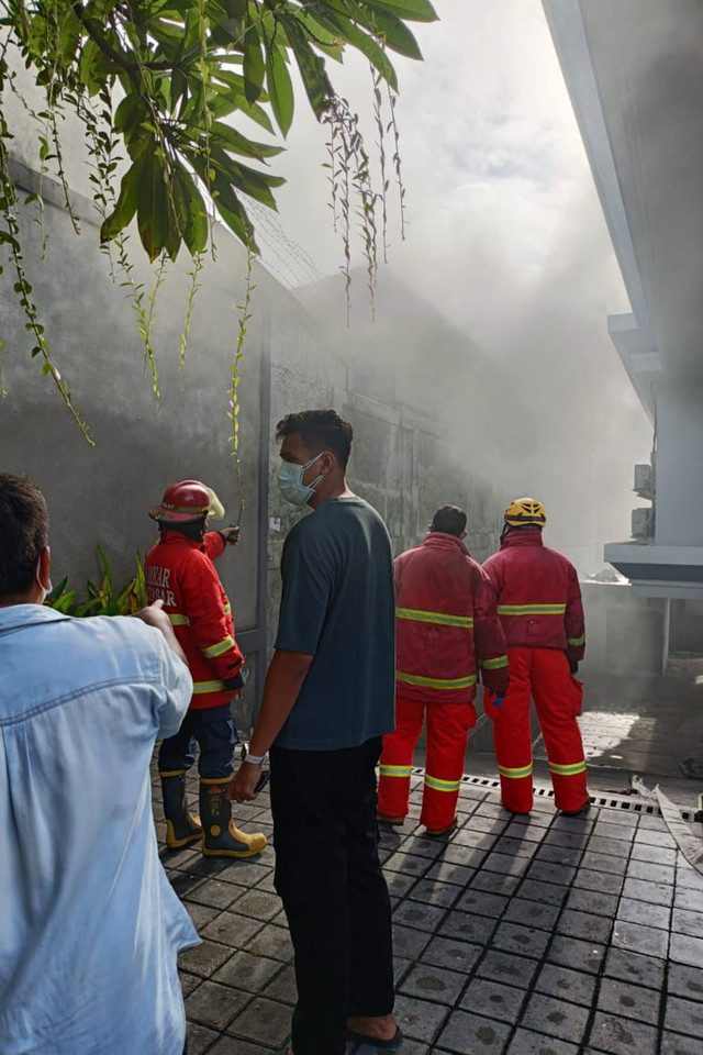 Gudang LPG di Bali terbakar. Foto: Dok. Istimewa