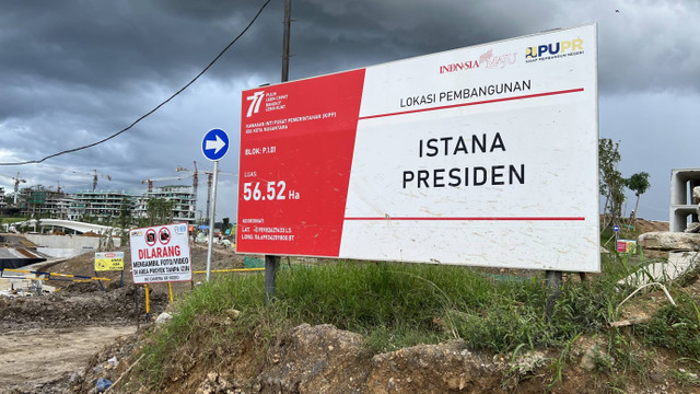Jalur menuju proyek Istana Negara dan Lapangan Upacara, IKN. Foto: kumparan