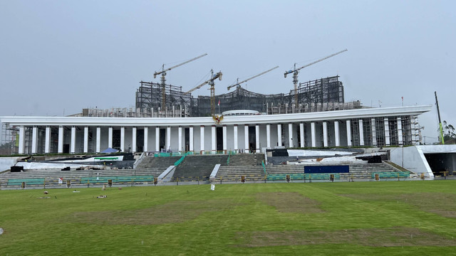 Proyek Istana Negara dan Lapangan Upacara, IKN, Kabupaten Penajam Paser Utara, Kalimantan Timur. Foto: kumparan