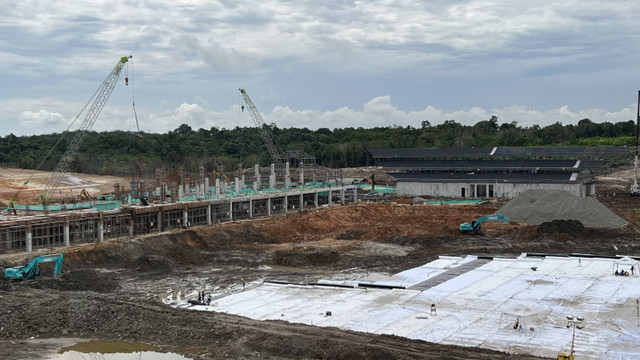 Proyek Pembangunan Bandara VVIP IKN, Kabupaten Penajam Paser Utara, Kalimantan Timur. Foto: kumparan