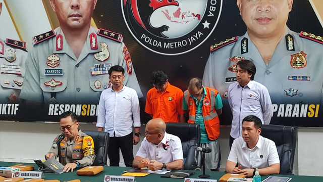 Pers rilis kasus narkotika jenis ganja di Polda Metro Jaya pada Senin (10/6/2024). Foto: Rachmadi Rasyad/kumparan