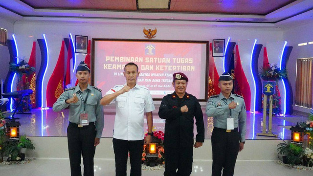 Pembukaan Pembinaan Satgas Kamtib di Lingkungan Kanwil Kemenkumham Jateng