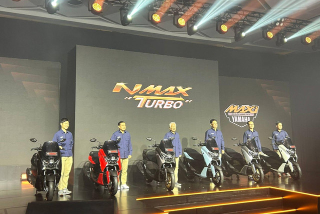 PT Yamaha Indonesi Motor Manufacturing (YIMM) meluncurkan motor skutik baru New Yamaha NMax 2024 di Jakarta (12/6/2024).  Foto: Sena Pratama/kumparan