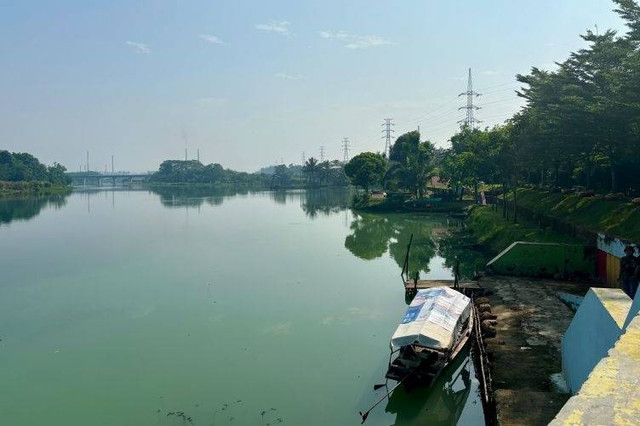 Kondisi saat ini Pelabuhan Cikaobandung yang sudah tidak aktif menjadi jalur perdagangan. Foto: Rubby Jovan/ANTARA