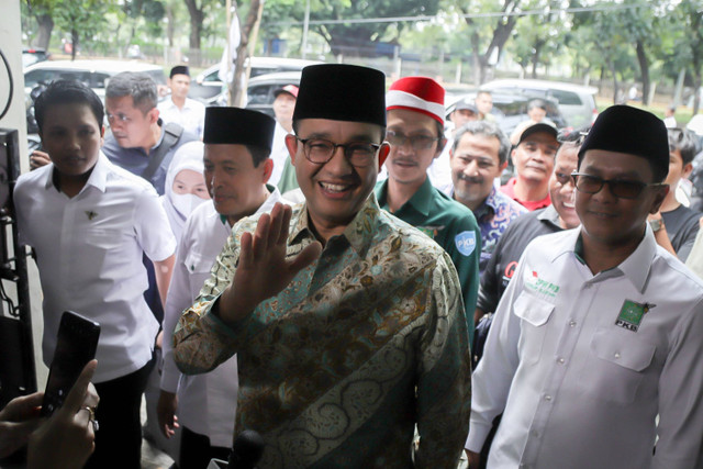 Anies Baswedan di DPW PKB DKI Jakarta, Jakarta Timur, Kamis (13/6/2024).  Foto: Jamal Ramadhan/kumparan