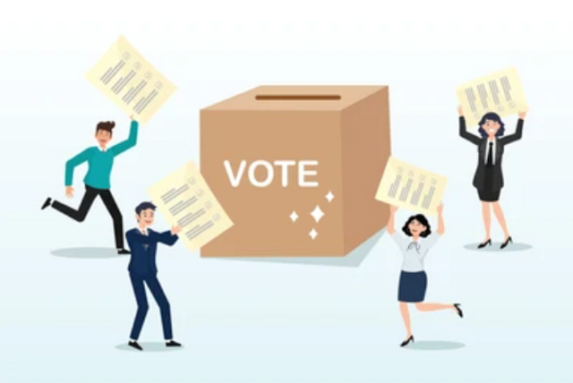 Demokrasi https://www.shutterstock.com/id/image-vector/diverse-people-hold-voting-paper-checkmark-2441472293