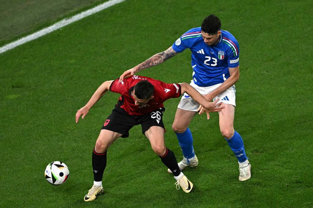 Italia vs Albania di Piala Eropa. Dok: Ozan Kose/AFP