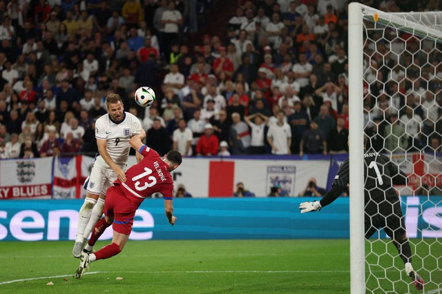 Inggris vs Serbia di Piala Eropa. Dok: Adrian DENNIS / AFP