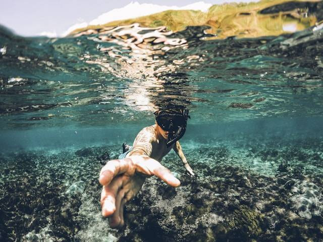 Ilustrasi peralatan snorkeling dan fungsinya. Foto: David Henrichs/Unsplash