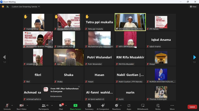 Sesi Tanya Jawab interaktif antara peserta dengan narasumber di Webinar Pra Multaqo Seri 2.