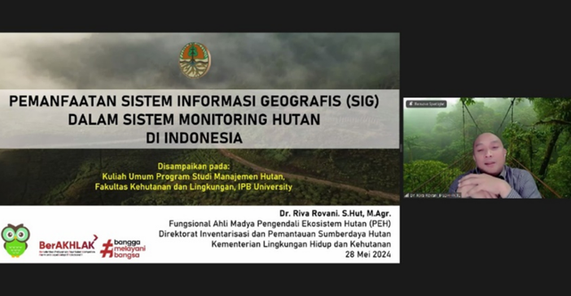 Gelar Kuliah Umum, DMH IPB University Ulas Urgensi SIG dan Remote Sensing