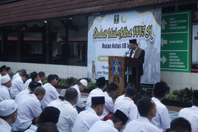 Kegiatan Sholat Idul Adha di Rutan Wates