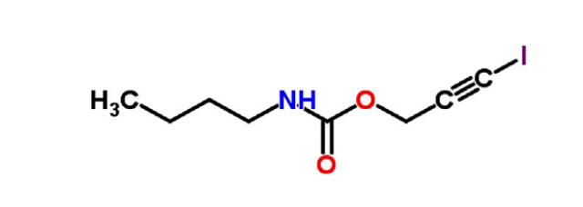 Struktur kimia dari Iodopropynyl butyl carbamate. Sumber: Kevin, et a. 2017 (Journal of chromatografi A)