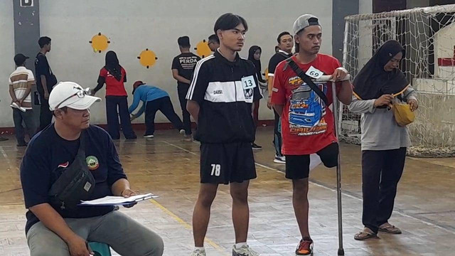 Penyandang disabilitas saat ikuti Talent Scouting yang digelar National Paralympic Committee Indonesia (NPCI) Blora. Rabu (19/06/2024). (Aset: Istimewa)