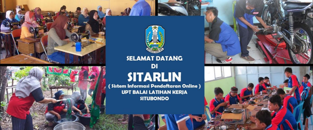 Tampilan Aplikasi SITARLIN, UPT BLK Situbondo Disnakertrans Jatim