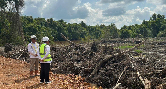 Pembangunan SPAM Mempawah masih berlangsung. Foto: M. Zain/Hi!Pontianak