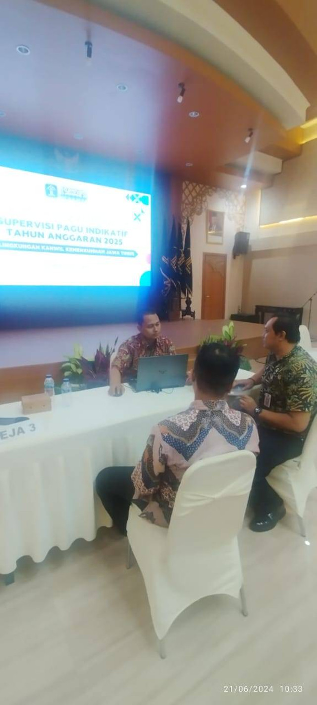 Rupbasan Mojokerto Hadiri Supervisi Pagu Indikatif TA. 2025 Kemenkumham Jatim