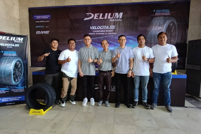 PT. Industri Karet Deli (IKD) resmi meluncurkan produk ban terbaru, Delium Velocita DTX di Sentul Otopark, Sirkuit Sentul, Bogor, Jawa Barat, Jumat (21/6/2024). Foto: Fitra Andrianto/kumparan