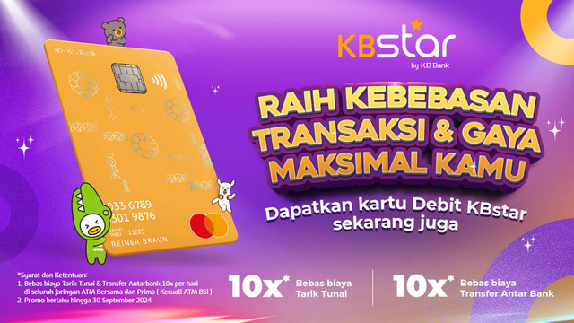 Kartu debit KBstar. Foto: dok. KB Bank